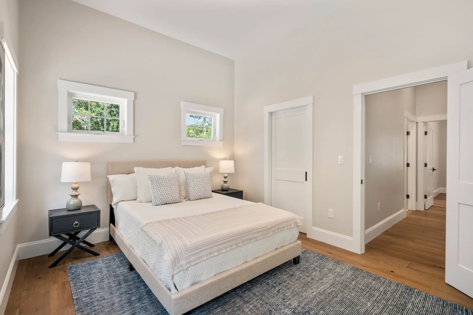Third bedroom with doors to the shared hall