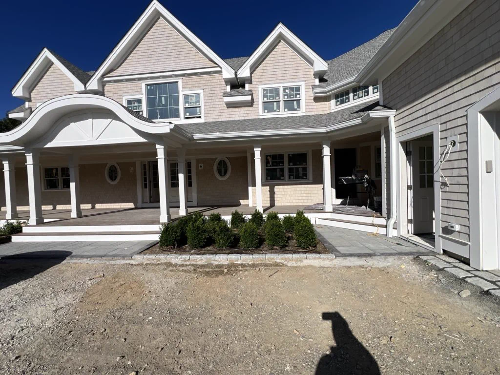 New shingle-style home nearing completion